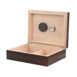 polished dark wood cigar humidor