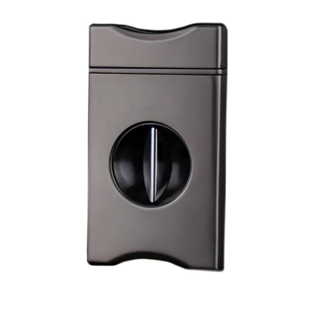 Gray Stainless Steel V Cut Cigar Cutter