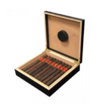 20 Count Cigar Humidor - Black Desktop Humidor