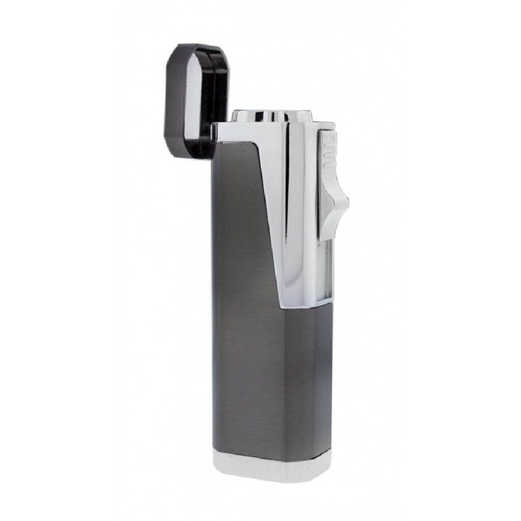 gray and silver cigar lighter