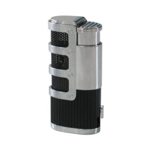 premium black and silver cigar torch lighter