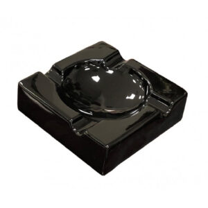 black ceramic cigar ashtray