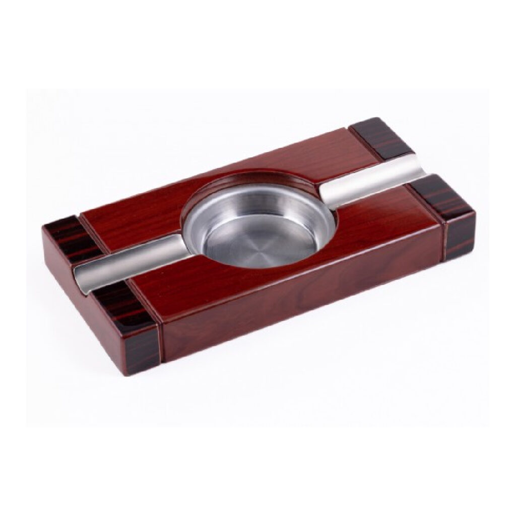 cherry finished cigar ashtray